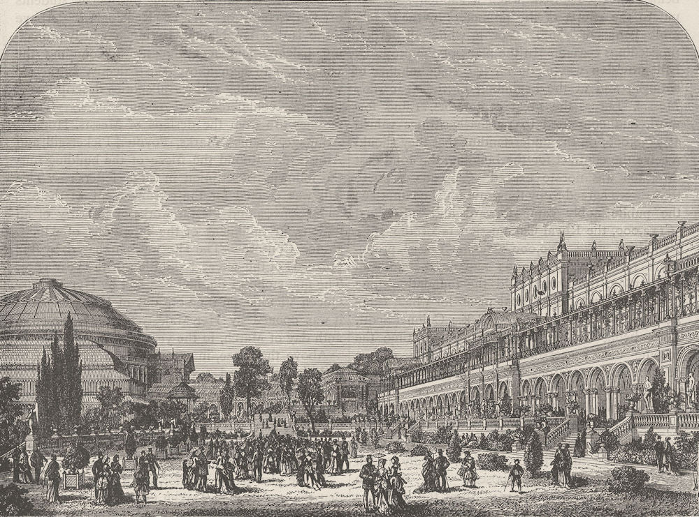 SOUTH KENSINGTON. The Horticultural Gardens and Exhibition Building c1880